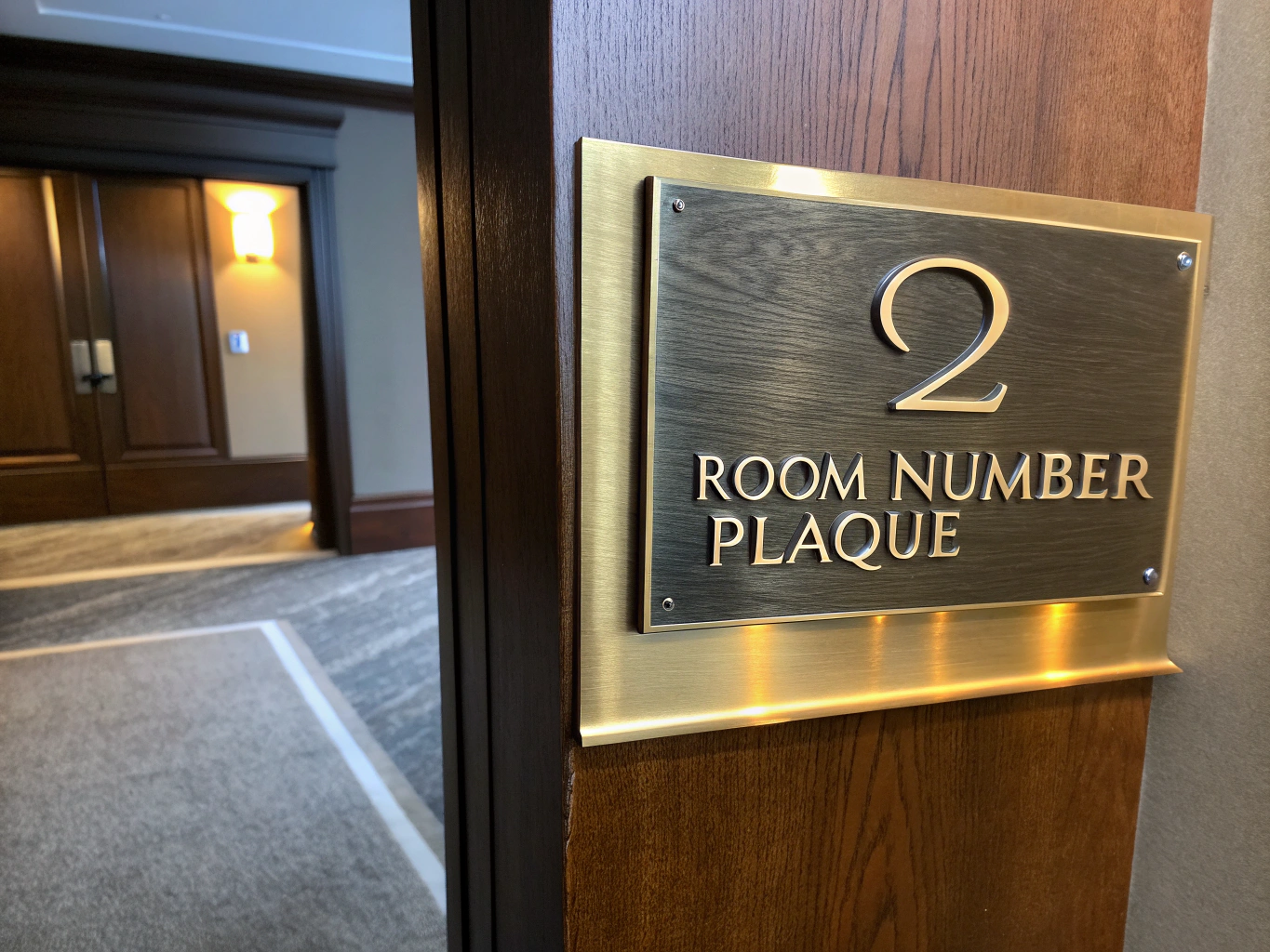 Custom hotel room number plates