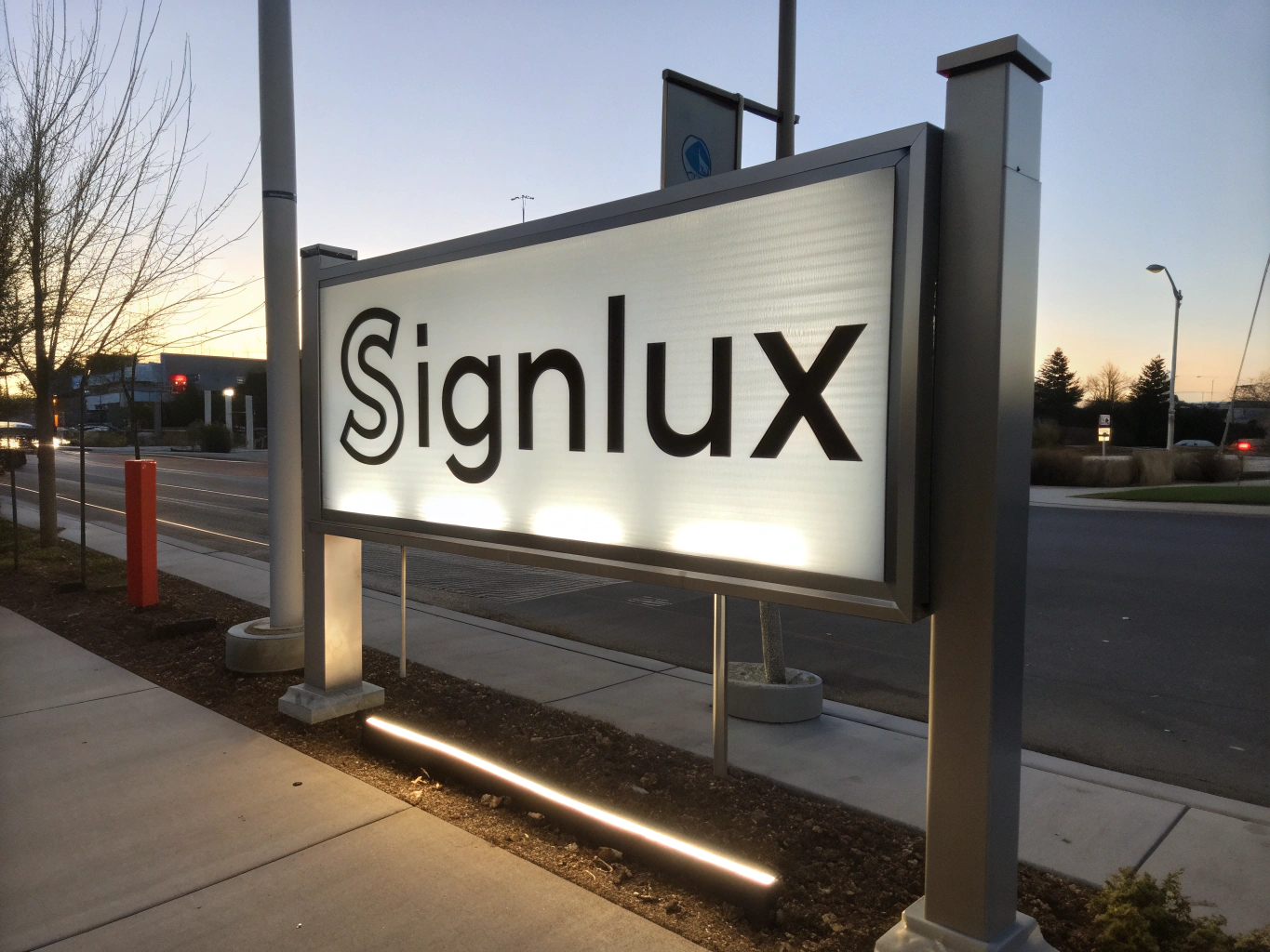Large outdoor monument signage